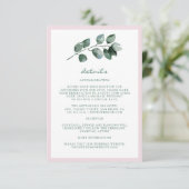 エレガントシンプル葉結婚植物学詳細 エンクロージャーカード (スタンド正面)