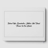 エレガントシンプル葬儀記念 ゲストブック (裏面)