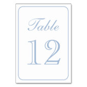 エレガントシンプル薄い青の表の番号 テーブルナンバー (裏面)