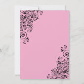 エレガントシンプル装飾フローラガールベビーシャワー 招待状 (裏面)