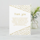 エレガントシンプル誕生日シック金ゴールド サンキューカード (スタンド正面)