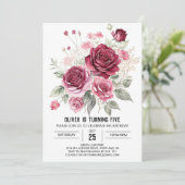 エレガントシンプル誕生日 招待状 (スタンド正面)