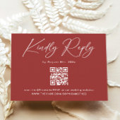 エレガントシンプル赤クリスマスウェディングRSVPカード エンクロージャーカード
