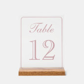 エレガントシンプル赤面表番号 アクリルサイン (正面)