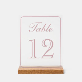 エレガントシンプル赤面表番号 アクリルサイン