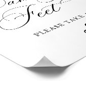 エレガントシンプル踊り料結婚のサイン ポスター (角)