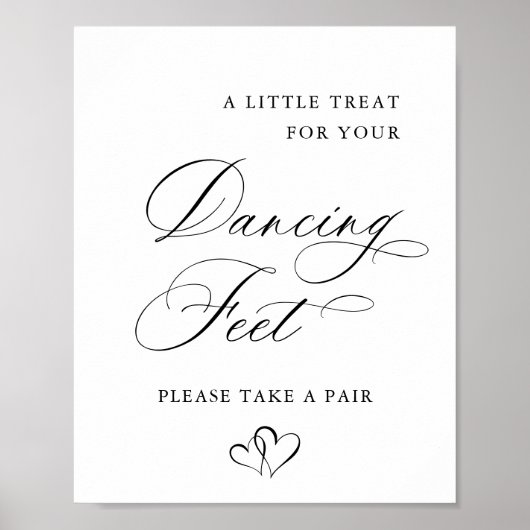 エレガントシンプル踊り料結婚のサイン ポスター (正面)