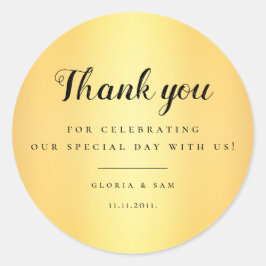 エレガントシンプル金ゴールドあり結婚 ラウンドシール