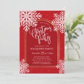 エレガントシンプル金ゴールドアーチクリスマスパーティー 招待状 (スタンド正面)