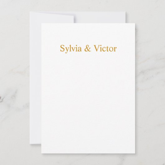 エレガントシンプル金ゴールドカスタム結婚式テーブル番号 (裏面)