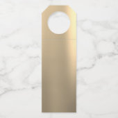 エレガントシンプル金ゴールドグリッター結婚の感謝 ボトルネックタグ (裏面)