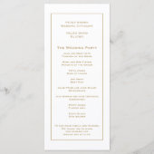 エレガントシンプル金ゴールドタイポグラフィとフレ結婚ーム プログラム (裏面)