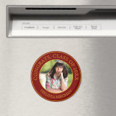 エレガントシンプル金ゴールドタイポグラフィ大学院写真ギフト マグネット (インサイチュ (食洗機))