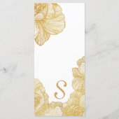 エレガントシンプル金ゴールドフローラ結婚式 プログラム (裏面)