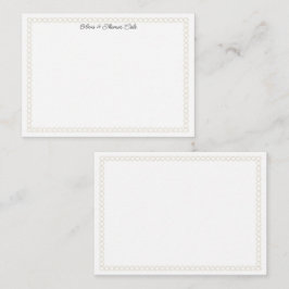 エレガントシンプル金ゴールド円枠結婚のカップル ノートカード