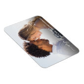 エレガントシンプル金ゴールド写真たった今結婚しました結婚の マグネット (右側)