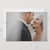 エレガントシンプル金ゴールド名Script Photo結婚's サンキューカード (裏面)