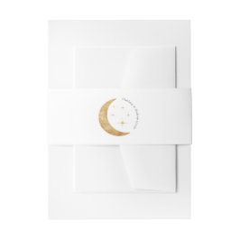 エレガントシンプル金ゴールド天月の星結婚星 招待状ベリーバンド