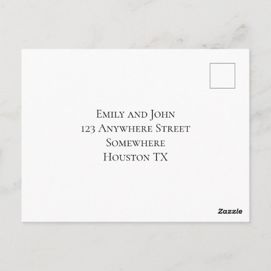 エレガントシンプル金ゴールド幾何学模様フレーム結婚式RSVP ポストカード (裏面)