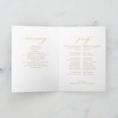 エレガントシンプル金ゴールド書婚宴 プログラム (内部)
