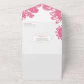 エレガントシンプル金ゴールド枠 オールインワン招待状 (外側)