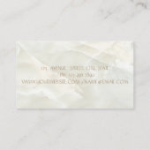 エレガントシンプル金ゴールド枠、白い大理石 名刺 (裏面)