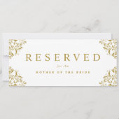 エレガントシンプル金ゴールド結婚の座席看板 (裏面)