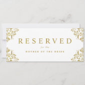 エレガントシンプル金ゴールド結婚の座席看板 (正面)