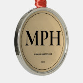 エレガントシンプル金ゴールドMPH卒業 メタルオーナメント (右)