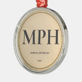 エレガントシンプル金ゴールドMPH卒業 メタルオーナメント (左)