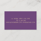 エレガントシンプル金フェイク箔ブラシストローク 名刺 (裏面)