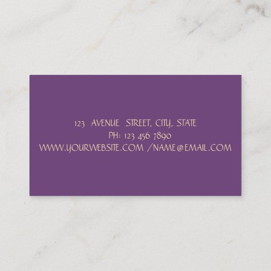 エレガントシンプル金フェイク箔ブラシストローク 名刺 (裏面)