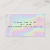 エレガントシンプル金箔ブラシストローク,ホログラフィック 名刺 (裏面)