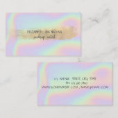 エレガントシンプル金箔ブラシストローク,ホログラフィック 名刺 (正面/裏面)