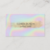 エレガントシンプル金箔ブラシストローク，ホログラフィック 名刺 (正面)