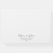 エレガントシンプル黒と白結婚の ゲストブック (裏面)