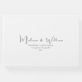 エレガントシンプル黒と白結婚の ゲストブック