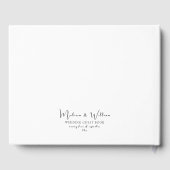 エレガントシンプル黒と白結婚の ゲストブック (裏面)