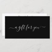 エレガントシンプル黒ビジネス贈与証書 (正面/裏面)