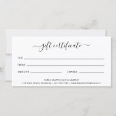 エレガントシンプル黒ビジネス贈与証書 (裏面)