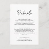 エレガントシンプル黒白シックモダンズ結婚ス エンクロージャーカード (正面)