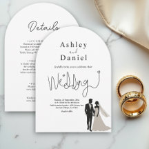 エレガントシンプル黒白ロマン結婚ツ