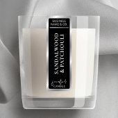 エレガントシンプル黒銀タンパー防止キャンドル ラベル