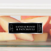 エレガントシンプル黒銀タンパー防止キャンドル ラベル (貼付)