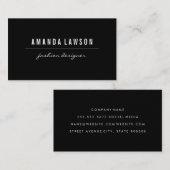 エレガントシンプル黒 名刺 (正面/裏面)