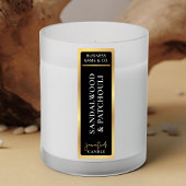 エレガントシンプル黒・金ゴールド改ざん防止キャンドル ラベル