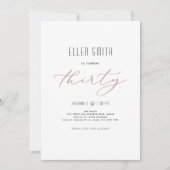 エレガントシンプル30歳 招待状 (正面)