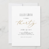 エレガントシンプル30歳 招待状 (正面)