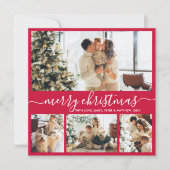 エレガントシンプル4写真コラージュ シーズンカード (正面)