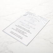 エレガントシンプル60周年結婚パーティー 箔招待状 (回転した状態)